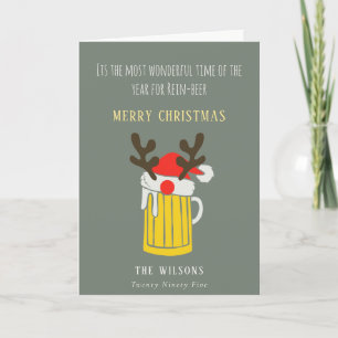 Cartes Pour Fêtes Annuelles Drôle mignon Merveilleux Temps Pour La bière Rein 