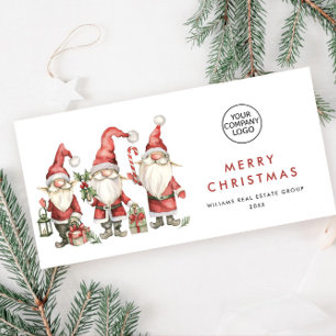 Cartes Pour Fêtes Annuelles Drôle mignon Père Noël Gnomes Christmas Corporate