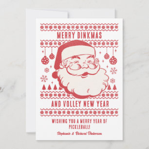 Cartes Pour Fêtes Annuelles Drôle moche Sweat de Noël Custom Pickleball