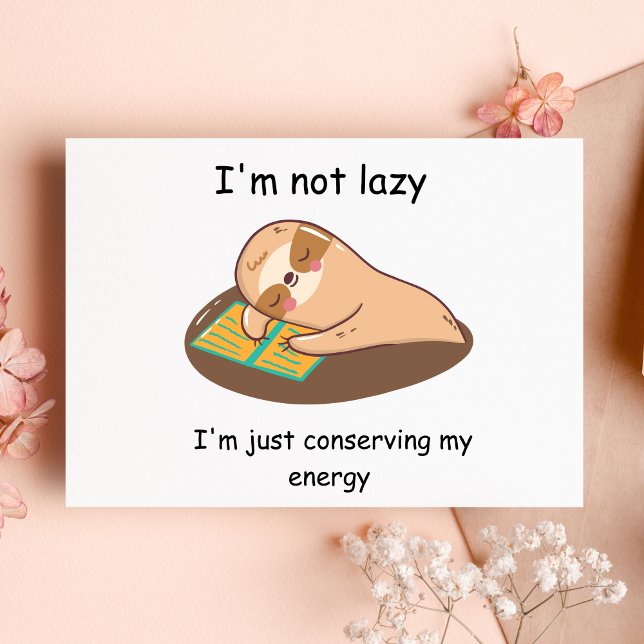 Cartes Pour Fêtes Annuelles Drôle Napping Sloth (Créateur téléchargé)