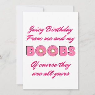 Cartes Pour Fêtes Annuelles Drôle Naughty Joyeux cadeau d'anniversaire