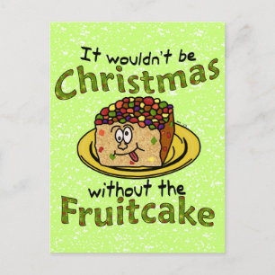 Cartes Pour Fêtes Annuelles Drôle Noël Cartoon Fruitcake