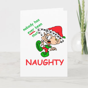 Cartes Pour Fêtes Annuelles Drôle Noël coquin Elf Xmas Humour