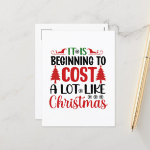 Cartes Pour Fêtes Annuelles Drôle Noël coût mot art