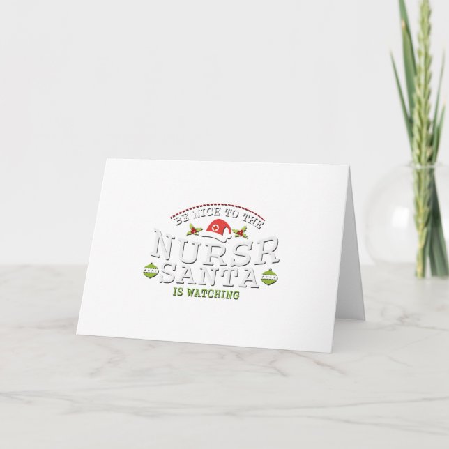 Cartes Pour Fêtes Annuelles Drôle Noël infirmière cadeaux (Devant)