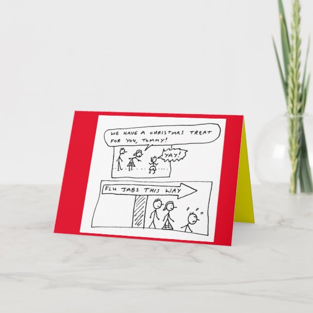 Cartes Pour Fêtes Annuelles Drôle Noël Médicale Caricature (Devant)