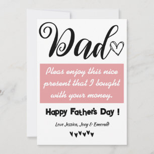 Cartes Pour Fêtes Annuelles drôle personnalisé meilleur papa, bonne fête des p