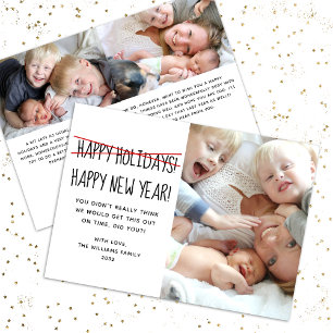 Cartes Pour Fêtes Annuelles Drôle photo tardive Bonne année