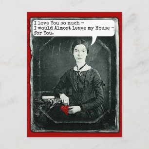 Cartes Pour Fêtes Annuelles Drôle poète Emily Dickinson Saint-Valentin