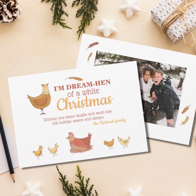 Cartes Pour Fêtes Annuelles Drôle Poulet photo de Noël (Créateur téléchargé)