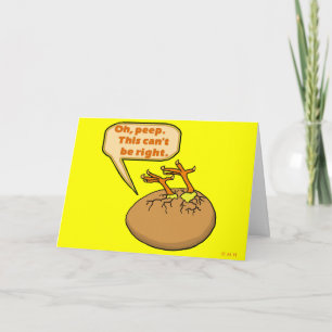 Cartes Pour Fêtes Annuelles Drôle poussin de Pâques dans l'oeuf