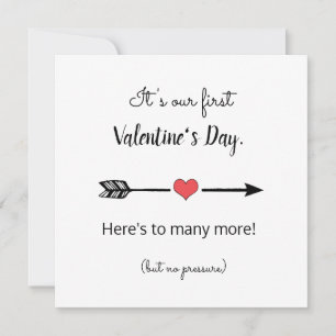 Cartes Pour Fêtes Annuelles drôle Première Saint Valentin en couple