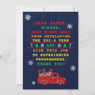 Cartes Pour Fêtes Annuelles Drôle programmeur informatique Noël