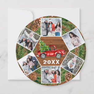 Cartes Pour Fêtes Annuelles Drôle Quelle année Camion rouge Noël 6 PHOTO