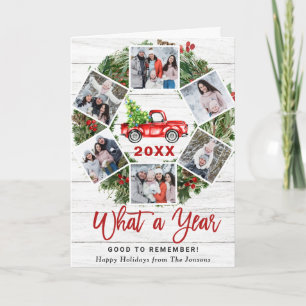 Cartes Pour Fêtes Annuelles Drôle Quelle année Camion rouge Noël 6 PHOTO
