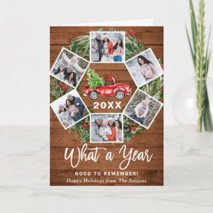 Cartes Pour Fêtes Annuelles Drôle Quelle année Camion rouge Noël 6 PHOTO