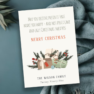 Cartes Pour Fêtes Annuelles Drôle Recevoir Des Présentations De Noël Vous Rend