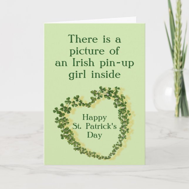 Cartes Pour Fêtes Annuelles Drôle Saint Patrick's Day (Devant)