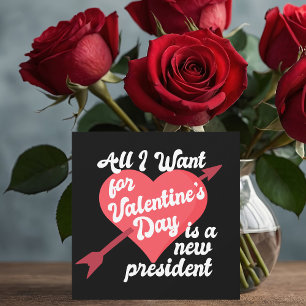 Cartes Pour Fêtes Annuelles Drôle Saint-Valentin Politique Anti Trump