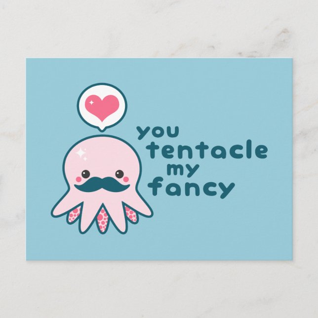 Cartes Pour Fêtes Annuelles Drôle Saint Valentin poulpe (Devant)