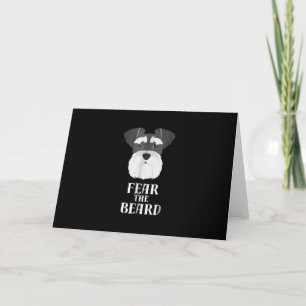 Cartes Pour Fêtes Annuelles drôle schnauzer peur barbe cadeau