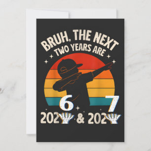 Cartes Pour Fêtes Annuelles Drôle Six Sept “67” Nouvel An Enfants Nouvel An 20
