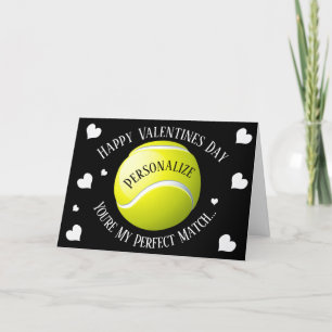 Cartes Pour Fêtes Annuelles Drôle Tennis Vous êtes Mon Parfait Match Valentine