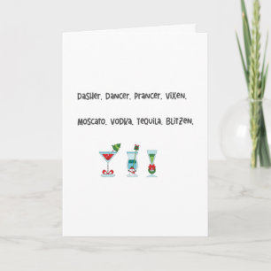 Cartes Pour Fêtes Annuelles Drôle Tequila & Blitzen Christmas Cheval