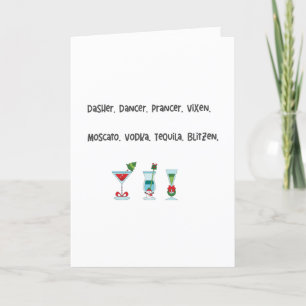 Cartes Pour Fêtes Annuelles Drôle Tequila & Blitzen Christmas Cheval