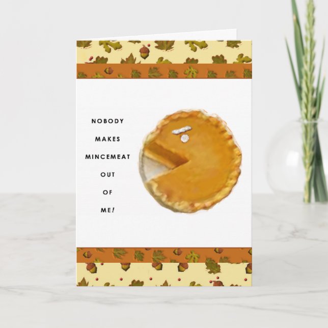 Cartes Pour Fêtes Annuelles Drôle Thanksgiving (Devant)