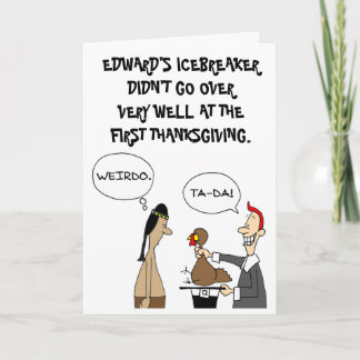 Cartes Pour Fêtes Annuelles Drôle Thanksgiving Icebreaker