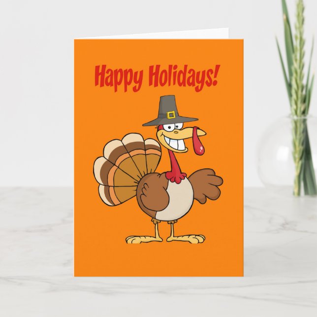 Cartes Pour Fêtes Annuelles Drôle Thanksgiving Turquie (Devant)