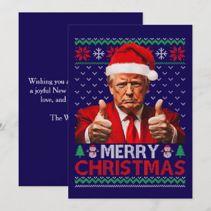 Cartes Pour Fêtes Annuelles Drôle Trump Santa Hat Joyeux Noël Mauvais Cadeau