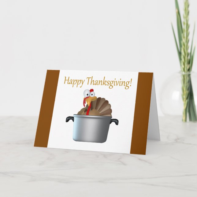 Cartes Pour Fêtes Annuelles Drôle Turquie, Jour du Bon thanksgiving (Devant)