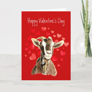 Cartes Pour Fêtes Annuelles Drôle Valentin à Vieux Chèvre favori, humour