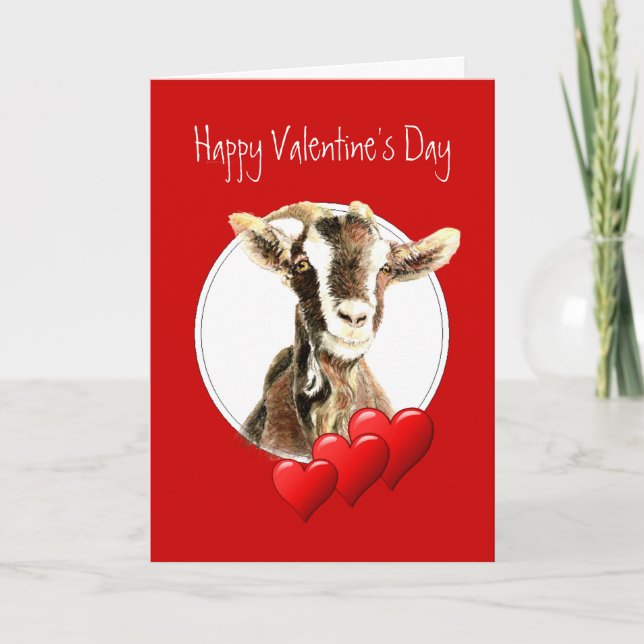 Cartes Pour Fêtes Annuelles Drôle Valentin à Vieux Chèvre, humour (Devant)