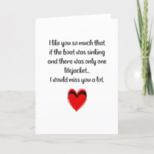 Cartes Pour Fêtes Annuelles Drôle Valentine, Je T'Aime Tant