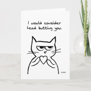 Cartes Pour Fêtes Annuelles Drôle Valentine - Le Chat Peut Peut-Être Vous Aime