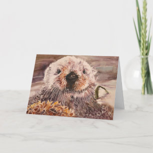 Cartes Pour Fêtes Annuelles Drôle Valentine's Day Loutres de mer Loutres signi
