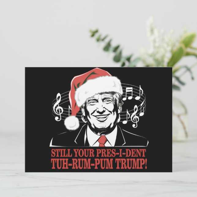 Cartes Pour Fêtes Annuelles Drôles de chemises de nuit du président Trump pour (Debout devant)