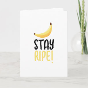 Cartes Pour Fêtes Annuelles Drôles de faveurs de fête à la banane rétro éditab