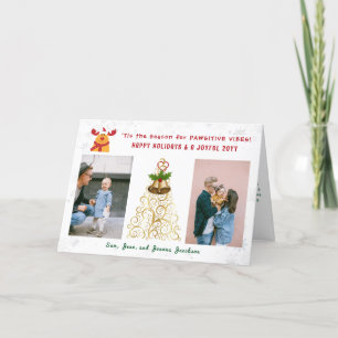 Cartes Pour Fêtes Annuelles Drôles Pattes Positives Rudolph Joyeuses Fêtes 2 P