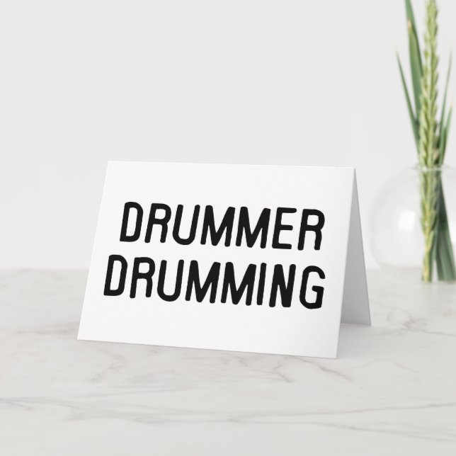 Cartes Pour Fêtes Annuelles Drummer (Devant)