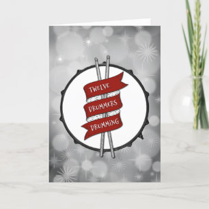 Cartes Pour Fêtes Annuelles Drummer Boy Christmas Snare Drum Vacances Musicien