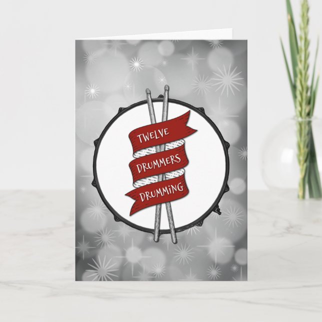 Cartes Pour Fêtes Annuelles Drummer Boy Christmas Snare Drum Vacances Musicien (Devant)