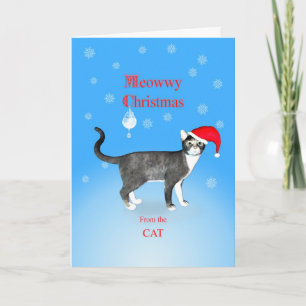 Cartes Pour Fêtes Annuelles Du chat, Meowwy Christmas cat