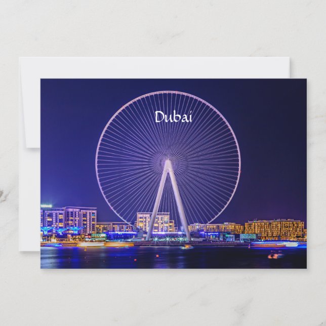 Cartes Pour Fêtes Annuelles Dubaï, grande roue (Devant)