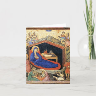 Cartes Pour Fêtes Annuelles Duccio Nativity, English text card