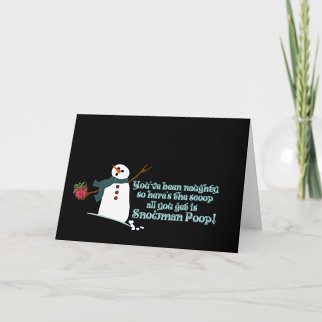 Cartes Pour Fêtes Annuelles Dunette de bonhomme de neige (Devant)