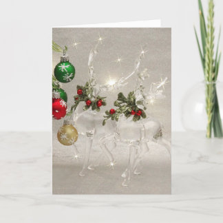 Cartes Pour Fêtes Annuelles Duo de rennes de cristal